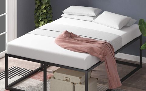 Zinus OLB-MBBF-18Q 18英寸平台式金属床架特卖+包邮！Queen size
