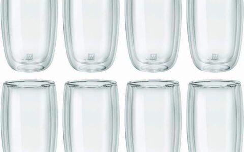 超低价！Zwilling 双立人 Sorrento 355ml 双层隔热保温咖啡杯/玻璃杯 8件套装特卖+包邮！