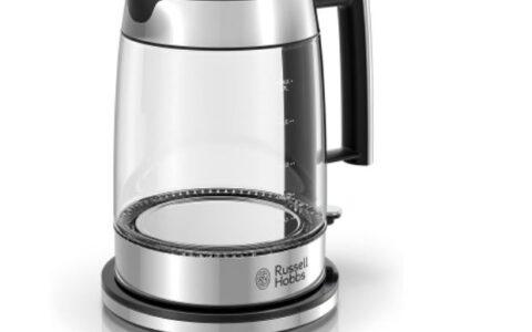 手慢无！英国经典家电品牌 Russell Hobbs 1.7L 蓝光玻璃不锈钢电热水壶新低+包邮！
