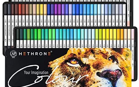 Hethrone 100色 双笔尖彩色记号笔套装特卖！