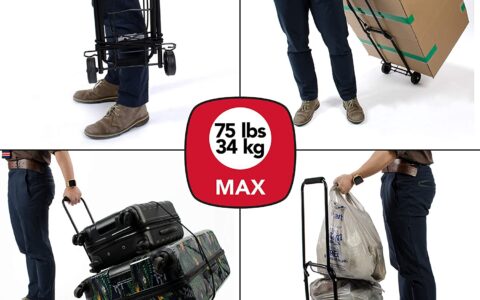 历史低价！Maple Leaf ML6226BK 便携可折叠行李拖车特卖！钢框架
