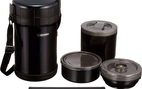ZOJI 象印 Zojirushi 3层不锈钢保温饭盒特卖+包邮！6小时保热，大容量50盎司，带便携筷子盒