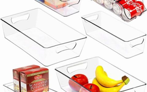 SimpleHouseware 冰箱收纳盒6件套特卖！带把手