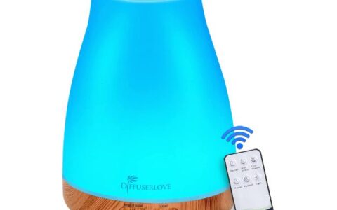 新低！Diffuserlove 可遥控超声波精油加湿器特卖！7色LED灯，无水自动关闭
