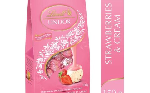 Lindt 瑞士莲 Lindor 草莓奶油白巧克力松露特卖+买5个额外9.5折（可拼单）！