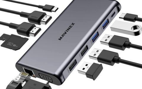 仅今天！MAVINEX 两款 USB C 扩展坞 特卖+包邮！9合一，12合一 可选