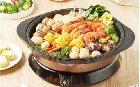 Liven 6L多功能电煎锅特卖+包邮！涮煮炖炸，一锅多能