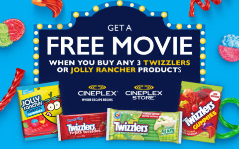Hershey Canada购买指定糖果 免费送Cineplex电影票！
