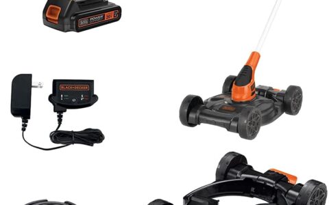 历史低价！BLACK + DECKER 12英寸3合一无绳割草机/修边机特卖+包邮！带2块锂电池