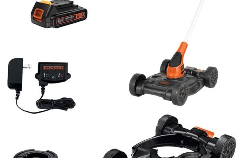 历史低价！BLACK + DECKER 12英寸3合一无绳割草机/修边机特卖+包邮！带2块锂电池