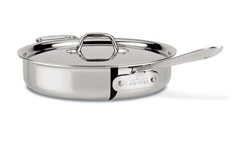 高端厨具 All-Clad 不锈钢3夸脱平底锅（带盖）特卖+包邮！烤箱600°安全