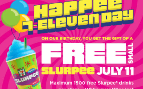 仅一天！7-Eleven加拿大各店免费送Slurpee冰沙汽水！