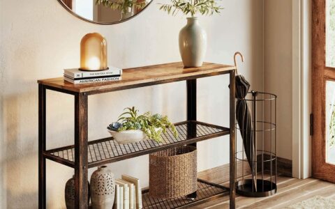 Rolanstar 复古金属框架门厅长桌特卖+包邮！