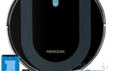 仅今天！Proscenic 850T 拖吸一体、超强吸力智能扫地机器人特卖+包邮！适用于宠物毛发、硬地板，低绒地毯