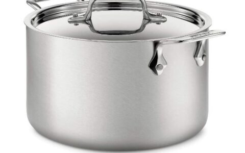 高端锅具！All-Clad 5层结构不锈钢带盖深锅特卖+包邮！4夸脱，600度烤箱安全