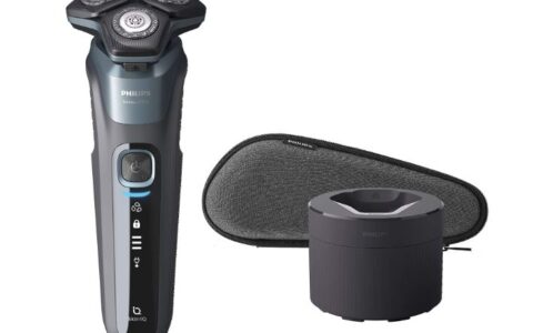 Philips 飞利浦 S5586/50 SkinIQ 蜂巢 5系智能感应干湿两用电动剃须刀特卖+包邮！带无线快速清洗座，收纳袋！