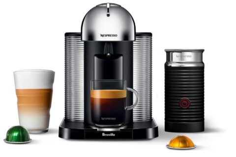 Nespresso Vertuo 胶囊和意式咖啡机 by Breville 特卖+包邮！带奶泡机