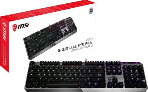 屡获殊荣键盘传奇！MSI 微星 Vigor GK50 Low Profile US 电竞游戏键盘 104键 特卖+包邮！
