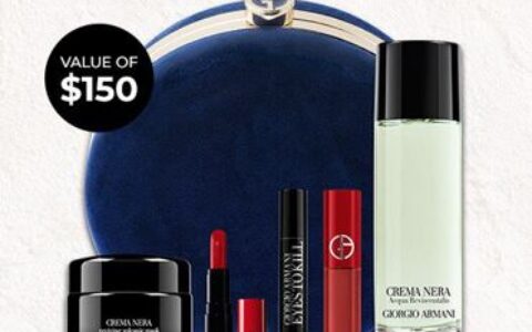 Giorgio Armani 美妆官网威尼斯电影节指定美妆护肤品热卖+满送价值150加元礼包+VIP手袋！