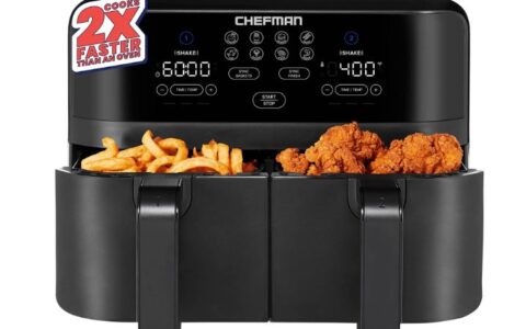Chefman 9夸脱大容量双篮数控空气炸锅特卖+包邮！