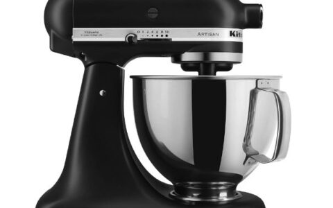 历史最低价！KitchenAid KSM150PSBM Artisan 5夸脱多功能厨师机特卖+包邮！10挡变速，哑光黑