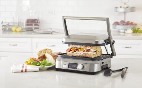 Cuisinart 多功能 5合一不锈钢烧烤炉/电烤炉特卖+包邮！两面都可用，室内外都可用