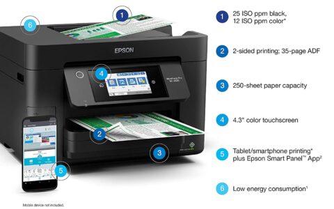 Epson WF-4820 无线多功能彩色打印机特卖+包邮！