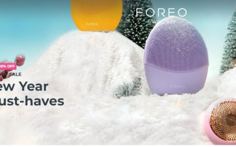 瑞典美容科技品牌 FOREO 官网新年大促！全场智能洗脸刷，面膜仪，电动牙刷，痤疮治疗仪，超值美容套装等低至5折！男女都适用