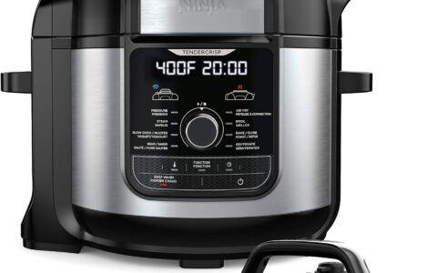 历史低价！Ninja FD401C Foodi 8夸脱 12合1 大容量多功能锅特卖+包邮！可做压力锅/蒸锅/空气炸锅/慢炖锅等