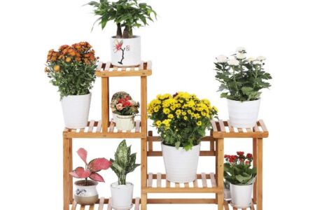 历史低价！DESHENG 4层竹子植物架/花架特价！