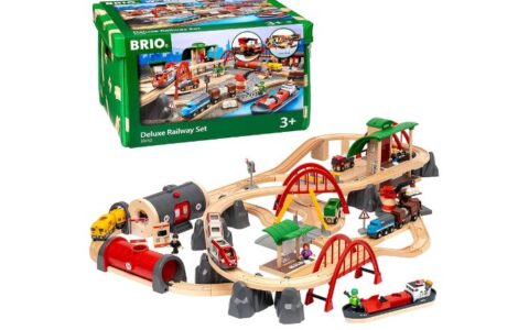 瑞典 BRIO 高级木质玩具 B33052 豪华铁路套装/声光豪华级轨道套装特卖+包邮！
