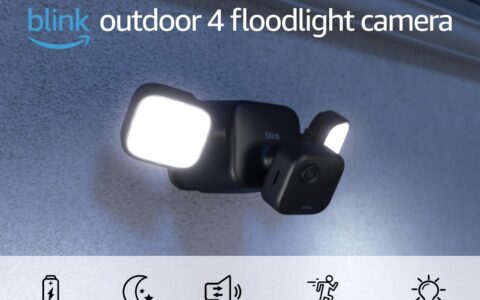 史低价！Blink Outdoor 4 Floodlight 无线智能高清安防摄像头套装特卖+包邮！自动触发照明 吓阻盗贼