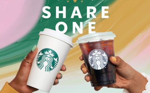 星巴克 Starbucks  买一杯手工饮料 第二杯半价 限时优惠！
