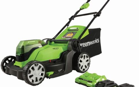Greenworks MO48B2210 48V 17英寸 无绳割草机特卖+包邮！内含2个电池和双端口充电器