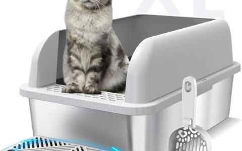 Suzzipaws 封闭式不锈钢 带盖 猫砂盆/猫砂盒特卖+包邮！会员专享！