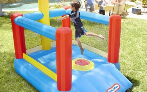 历史低价！Little Tikes 小泰克 Super Slam 'n Dunk 儿童充气灌篮场特卖+包邮！