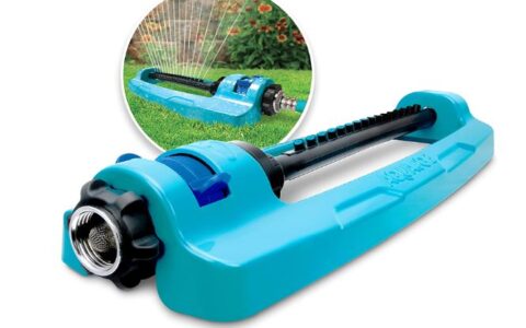 Aqua Joe 3600平方英尺可调喷雾金属底座振荡洒水喷头/草坪浇水器特卖！