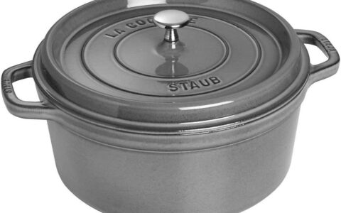 历史低价！法国国宝 Staub 6 1/4 夸脱经典圆形珐琅铸铁锅特卖+包邮！