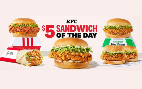 肯德基 KFC 加拿大 新优惠！每天推出一款不同汉堡，只需$5