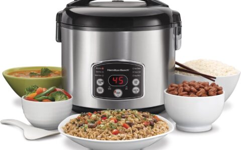历史低价！Hamilton Beach 4—20杯量电饭锅特卖+包邮！加热/慢炖功能，带蒸笼，饭菜一锅出