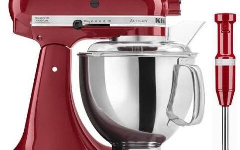 KitchenAid 5夸脱带保护罩多功能厨师机+手持料理棒 套装特卖+包邮！