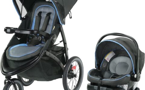 Graco FastAction  一秒内单手折叠 Jogger LX 大橡胶轮婴儿推车带提篮安全座椅特卖+包邮！