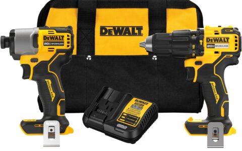 历史低价！DEWALT 得伟 DCK228D2 20V MAX 紧凑型 无绳电钻+冲击起子套装特卖+包邮！