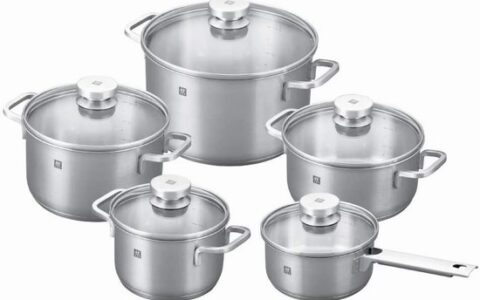 超低价！ZWILLING 双立人 Focus 不锈钢锅具10件套特卖+包邮！