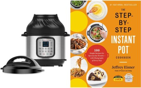Instant Pot Duo Crisp 6夸脱11合一 双锅盖 空气炸锅/电压锅二合一一体锅 + 菜谱 套装特卖+包邮！