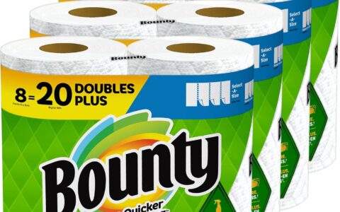 历史低价！Bounty  Select-A-Size 双层厨房纸特卖！8卷超厚 = 20 卷