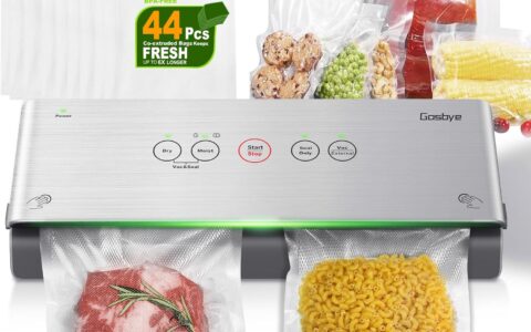 超低价！食物保鲜利器！Gasbye V73 双泵2倍吸力 真空封口机/密封机特卖+包邮！干湿食品都可用，附送44个保鲜袋