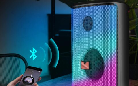 Monster Sparkle 便携式无线蓝牙立体声音箱特卖+包邮！防水 带炫彩灯效！