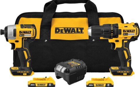 历史低价！DEWALT 得伟 DCK277D2 20V MAX 紧凑型 无绳电钻+冲击起子套装特卖+包邮！附送2块锂电池+充电器