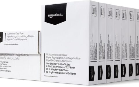 Amazon Basics 多用途高品质 打印纸/复印纸 特卖！500页 x 5包/8包/10包 可选